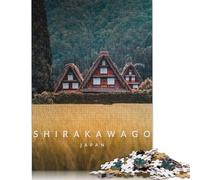 Rompecabezas de la Aldea de Shirakawago, de la UNESCO, de cartón 100% Reciclado, para Adultos, niños y Navidad, 1000 Piezas (38 x 26 cm)