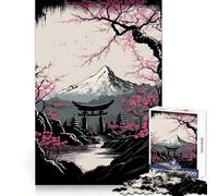 Rompecabezas de la Antigua Ciudad Japonesa de 1000 Piezas para Adolescentes Un Juego de ingenio, Divertido y silencioso Bordes Lisos Regalo de cumpleaños (38x52cm)
