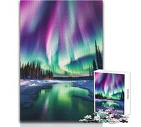 Rompecabezas de la Aurora Boreal de 1000 Piezas para Adolescentes, Juego Educativo para el Desarrollo de Habilidades, Momentos Especiales, tamaño 38x52cm