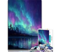 Rompecabezas de la Aurora Boreal para Adultos y Adolescentes Ayuda a ejercitar el Cerebro Juguetes adictivos para Cultivar la Paciencia y la interacción Entre Padres e Hijos 38x26cm