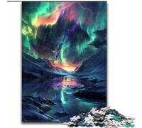 Rompecabezas de la Aurora Boreal sobre la Nieve para Adultos, Juguete Adictivo para el Desarrollo Intelectual, Regalos de Cumpleaños para Mayores de 14 Años (50x75cm)