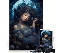 Rompecabezas de La Bella Durmiente bajo la luz de la Luna para Adolescentes, 1000 Piezas, Juguete de lógica Mental, antiestrés, Corte Firme, Regalo de Papá Noel 38x26cm