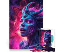 Rompecabezas de la Bruja del Infierno,1000 Piezas,Juego de Habilidad Mental,Corte láser, Tiempo Tranquilo,Ejercicio Mental en casa (50x75cm)