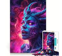 Rompecabezas de la Bruja del Infierno para Adolescentes 1000 Piezas Juego de Diversión Mental Conexión Limpia y Sin Interacciones Una Forma Atractiva de Pasar Horas Libres (38x52cm)