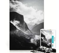 Rompecabezas de la Cascada del Valle de Yosemite de 1000 Piezas Juego Mental Divertido Diseño de Ajuste Huecos reuniones Familiares (38x52cm)