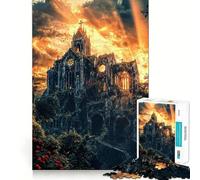 Rompecabezas de la Catedral de Las Rosas para Adolescentes, 1000 Piezas, para Mejorar la Memoria, para Disfrutar de un Juego Lento, con Bordes limpios, 38x52cm