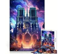 Rompecabezas de la Catedral de Notre Dame de París para Adultos,1000 Piezas,para desarrollar la Memoria,para un Tiempo de Ocio Relajado,con Bordes definidos, (38x26cm)