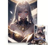 Rompecabezas de la Chica Anime Saraswati, 1000 Piezas para Adolescentes, para desarrollar la Capacidad cognitiva, diversión sin estrés, Corte Exacto, (38x26cm)