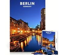 Rompecabezas de la Ciudad de Berlín de 1000 Piezas para Adolescentes Mejora la concentración Pasatiempo Relajante Cierre Seguro Bonito Regalo (38x26cm)