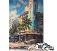 Rompecabezas de la Ciudad de la Salsa, Miami, EE. UU., 100% cartón Reciclado, de Primera Calidad, para Adultos y niños, 1000 Piezas (75 x 50 cm)