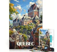 Rompecabezas de la Ciudad de Quebec para Adultos, 1000 Piezas, fortalece la Memoria, pasatiempo para el hogar, Bordes limpios, Regalo Elegante (50x75cm)