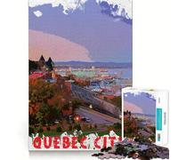 Rompecabezas de la Ciudad de Quebec para Adultos, 1000 Piezas, Juguete para ejercitar la Mente, Divertido y Relajante, Regalo navideño (50x75cm)