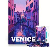 Rompecabezas de la Ciudad de Venecia,1000 Piezas,para desarrollar la Memoria,con Bordes Lisos y Encaje Forma Divertida de llenar Las Horas Libres (50x75cm)