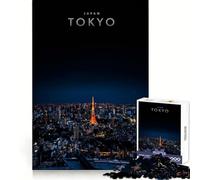 Rompecabezas de la Ciudad metropolitana de Tokio para Adultos, 1000 Piezas, Desarrollo Cerebral, diversión Tranquila, fácil de armar, Regalo Ideal (38x52cm)