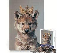 Rompecabezas de la Corona del Rey Lobo para Adultos, 1000 Piezas, Ejercicio Mental, Ocio Consciente, Cierre Seguro, (38x26cm)