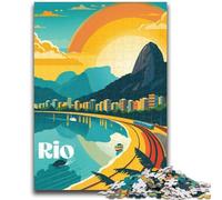 Rompecabezas de la Costa del Amanecer de Río, 1000 Piezas para Adultos Un Juego desafiante, Toda la Familia 1000 Piezas (26x38cm)