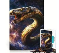 Rompecabezas de la deidad Serpiente Naga de 1000 Piezas para Adolescentes Fortalece la Memoria Ocio en casa Bordes limpios Regalo preciado (50x75cm)