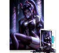 Rompecabezas de la Demonia de Pelo Morado para Adultos, 1000 Piezas, fortalece la Memoria, vínculo Familiar, Bordes limpios, Regalo de cumpleaños (50x75cm)