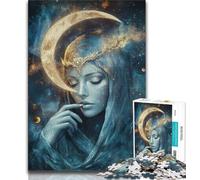 Rompecabezas de la Diosa de la Luna de 1000 Piezas para Adolescentes, Regalo Un Juego desafiante y Familiar con Piezas aleatorias Que se entrelazan 75x50cm