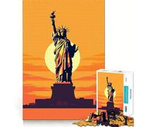 Rompecabezas de la Estatua de la Libertad de 1000 Piezas para Adolescentes Juguete Inteligente para el hogar Corte preciso Regalo Original 50x75cm