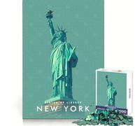 Rompecabezas de la Estatua de la Libertad de Nueva York, 1000 Piezas, para Adultos, para ejercitar la Mente, para Momentos de Ocio relajados, Bordes limpios, Navidad (50x75cm)