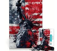 Rompecabezas de la Estatua de la Libertad para Adultos, 1000 Piezas Ayuda a Fortalecer la Memoria, es Relajante y Divertido Bordes de Calidad Un Regalo Encantador 38x26cm
