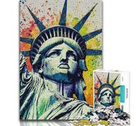 Rompecabezas de la Estatua de la Libertad para Adultos y Adolescentes 1000 Piezas un Juego desafiante para Todos Ideal para Mujeres y Hombres 38x26cm