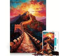 Rompecabezas de la Gran Muralla China para Adolescentes, 1000 Piezas, Juguete de lógica, diversión Relajante, Bordes Suaves, Regalo de cumpleaños 50x75cm