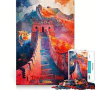 Rompecabezas de la Gran Muralla China para Adolescentes, 1000 Piezas, para estimular la Memoria, Actividad en casa, patrón de Montaje, 38x52cm