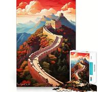 Rompecabezas de la Gran Muralla China para Adultos, 1000 Piezas, Juguete para ejercitar la Mente, Pieza de colección de Arte de Corte nítido 38x26cm
