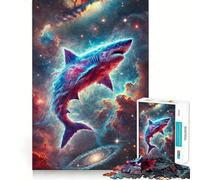 Rompecabezas de la Gran Nebulosa del Tiburón de 1000 Piezas para Adultos Juguete de lógica Mental Diversión Tranquila Corte Firme Regalo Ideal 38x26cm