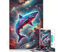 Rompecabezas de la Gran Nebulosa del Tiburón de 1000 Piezas para Adultos Juguete para desarrollar la Habilidad y la concentración Corte preciso Regalo conmovedor 50x75cm