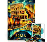 Rompecabezas de la Herencia cubista de Roma para Adolescentes, 1000 Piezas, Juguete para desarrollar la Mente, diseño de Ocio Suave, Regalo Premium (38x26cm)