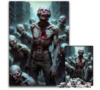 Rompecabezas de la Horda de Zombis en la Ciudad 1000 Piezas para Adultos Rompecabezas imposibles Juego de ingenio para Adultos Actividad interactiva Familiar 1000 Piezas (75 x 50 cm)