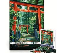 Rompecabezas de la Isla Amami Oshima, Japón, 1000 Piezas para Adolescentes Desarrolla la Capacidad de razonamiento y fomenta la atención Plena Bordes limpios (38x52cm)