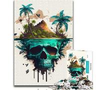 Rompecabezas de la Isla Calavera para Adolescentes 1000 Piezas Arte de Pared Moderno decoración del hogar (38x26cm)