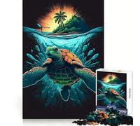 Rompecabezas de la Isla de Las Tortugas para Adultos, 1000 Piezas, Desarrollo Cerebral, diversión Tranquila, fácil de armar, Regalo Ideal (38x26cm)