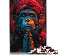 Rompecabezas de la Meditación de Hanuman, Juguete de descompresión, 100% cartón Reciclado, Ideal para Adultos y Adolescentes, Regalo para el Día del Padre, 1000 Piezas (75 x 50 cm)