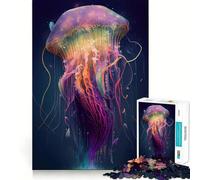 Rompecabezas de la Medusa Misteriosa de 1000 Piezas para Adultos Juguete de lógica Fuerte Alivia la ansiedad Bordes Transparentes Regalo Ideal para Festivales 38x26cm