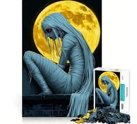 Rompecabezas de la Momia, la Mujer y la Luna para Adolescentes, 1000 Piezas, Juguete de lógica Fina, Suave, Relajante, Bordes limpios, Regalo Premium (50x75cm)