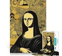 Rompecabezas de la Mona Lisa Estilo Pop Art de Mediados de Siglo para Adolescentes, 1000 Piezas, desarrolla la Capacidad Mental, patrón detallado, Idea para armar en Navidad (38x52cm)