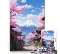 Rompecabezas de la montaña Fuji en Tonos Pastel para Adolescentes, 1000 Piezas, Juguete de lógica Fina, Suave, Relajante, Bordes limpios, Regalo Premium (50x75cm)