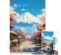 Rompecabezas de la montaña Fuji en Tonos Pastel para Adolescentes, 1000 Piezas, Juguete de lógica Fina, Suave, Relajante, Bordes limpios, Regalo Premium (38x52cm)