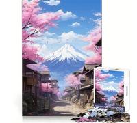 Rompecabezas de la montaña Fuji en Tonos Pastel para Adolescentes, 1000 Piezas, Think Toy, Relajante, Divertido, de Corte Limpio, Coleccionable (38x52cm)