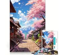 Rompecabezas de la montaña Fuji en Tonos Pastel para Adultos, 1000 Piezas Juguete para ejercitar la Mente Disfrute del diseño y el Montaje Un Regalo Encantador (50x75cm)