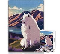 Rompecabezas de la Naturaleza Samoyedo de 1000 Piezas para Adolescentes, Juego de Aprendizaje de Pensamiento estratégico, Regalo Ideal para Cualquier Evento, tamaño 50x75cm