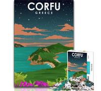 Rompecabezas de la Noche Encantada de Corfú para Adolescentes, 1000 Piezas, Juego Familiar para aliviar el estrés, desafío difícil, Regalo de Amigo Secreto, 38x26cm