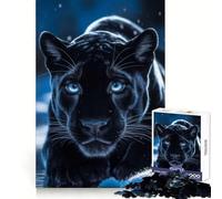 Rompecabezas de la Pantera Negra con Ojos Azules, 1000 Piezas para Adultos Estimulación Cerebral Entretenimiento Bonito Regalo (38x26cm)