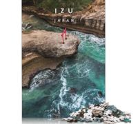 Rompecabezas de la Playa de Izu, Japón. Decoración única para el hogar. Rompecabezas Rectangular de Papel para Adultos. Regalos para el Día de la Madre y Navidad. 1000 Piezas (75 x 50 cm).