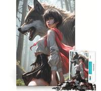 Rompecabezas de la Princesa Lobo Asesina para Adultos,1000 Piezas,estimulación Mental,Juego de Corte preciso,alineación, Actividad para Fortalecer los Lazos Familiares (38x26cm)